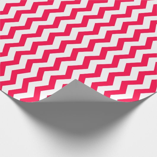 Red White Stripe Classic Kerstmis Sjabloon Cadeaupapier (Hoek)