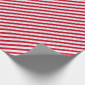 Red White Stripe kerstfeestdag Cadeaupapier (Hoek)