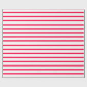 Red White Striped Classic Kerstmis nostalgisch Cadeaupapier (Vlak)
