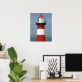 Red White Striped Zee Foto Poster (Thuiskantoor)