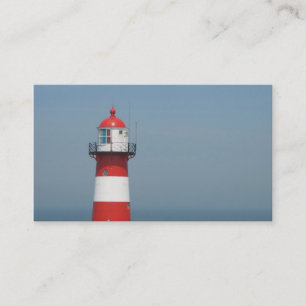 Red White Striped Zee Small Photo Card Visitekaartje