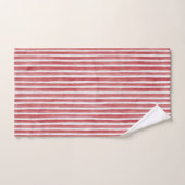 Red White Stripes Bad Handdoek (Handdoek)