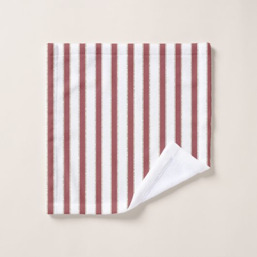 Red White Stripes  Bad Handdoek (Wasdoekje)