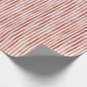 Red White Stripes Christmas Cadeaupapier (Hoek)