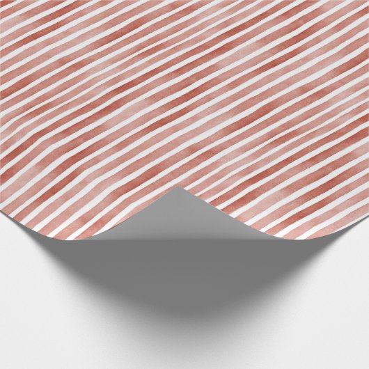 Red White Stripes Christmas Cadeaupapier (Hoek)