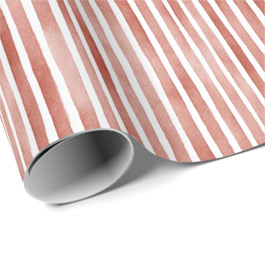 Red White Stripes Christmas Cadeaupapier (Rol Hoek)
