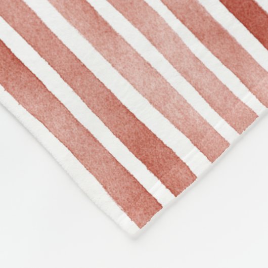 Red White Stripes Christmas Fleece Deken (Hoek)