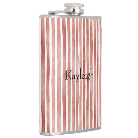 Red White Stripes Christmas Heupfles (Rechts)