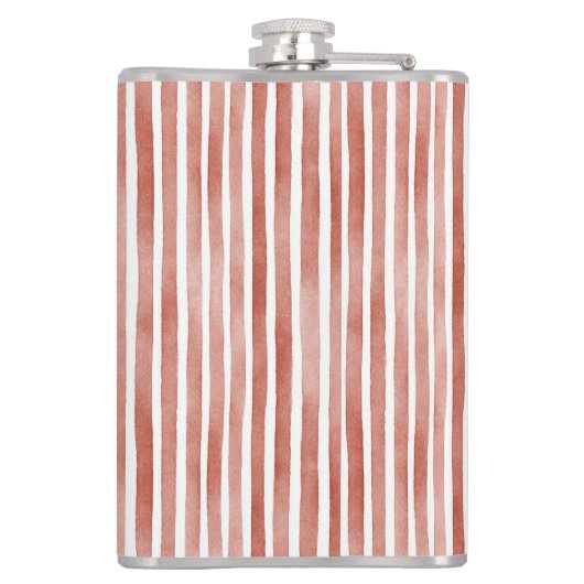 Red White Stripes Christmas Heupfles (Achterkant)