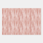 Red White Stripes Christmas Inpakpapier Vel (Voorkant)