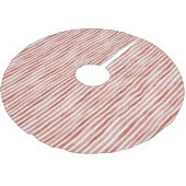 Red White Stripes Christmas Kerstboom Rok (Gekanteld)