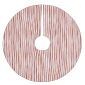 Red White Stripes Christmas Kerstboom Rok (Voorkant)