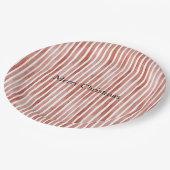 Red White Stripes Christmas Papieren Bordje (Gekanteld)