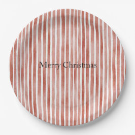 Red White Stripes Christmas Papieren Bordje