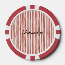 Red White Stripes Christmas Poker Chips