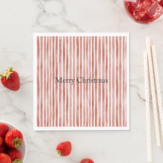 Red White Stripes Christmas Servet (Insitu)