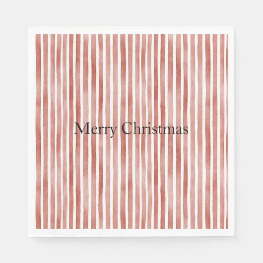 Red White Stripes Christmas Servet (Voorkant)