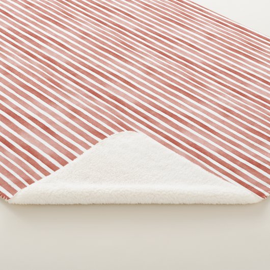Red White Stripes Christmas Sherpa Deken (3/4)