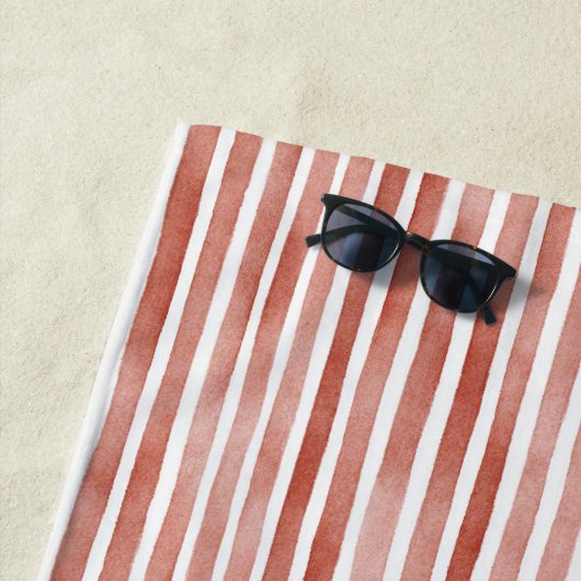 Red White Stripes Christmas Strandlaken (In situ)