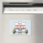 Red White Stripes Diner Magneet (Insitu (Vaatwasser))