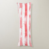 Red White Stripes Dots Christmas Lichaamskussen (Voorkant Verticaal)