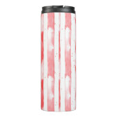 Red White Stripes Dots Christmas Thermosbeker (Achterkant)