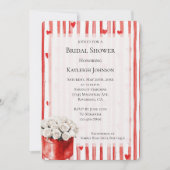 Red White Stripes Hearts Rozen Vrijgezellenfeest Kaart (Voorkant)