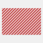 Red White Stripes Simple Holiday Patronen Inpakpapier Vel (Voorkant 3)