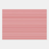 Red White Stripes Simple Holiday Patronen Inpakpapier Vel (Voorkant)