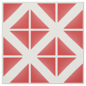 Red White Trendy Triangles Pattern Fabric Stof (Swatch)