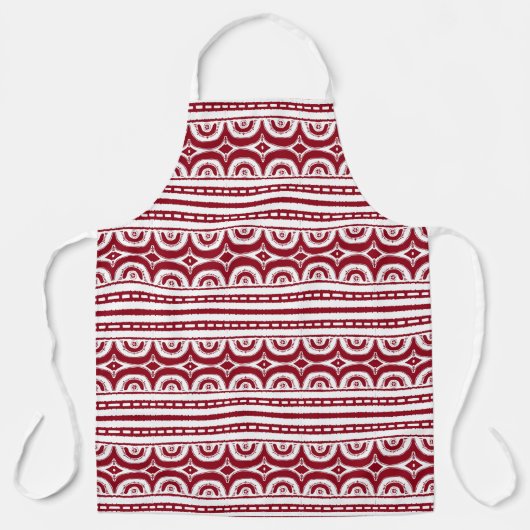 Red White Tribal Pattern African Schort (Voorkant)