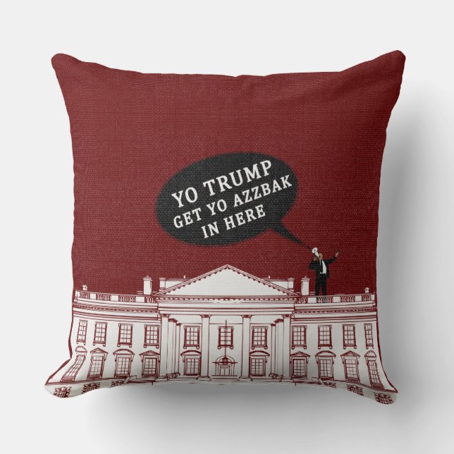 Red White Trump komt terug in het whitehouse Kussen (Voorkant)