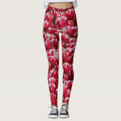 Red White Tulps Pattern Legging (Voorkant)
