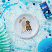 Red White Two - One All American Boy Paper Plates Papieren Bordje (Feest)