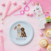 Red White Two - One All American Boy Paper Plates Papieren Bordje (Feest)