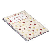 Red White Wine Glass Journal gepersonaliseerd Noti Notitieboek (Rechterzijde)