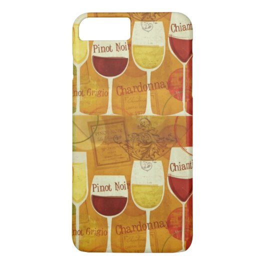 Red White Wine Vineyard Winery Case-Mate iPhone Case (Achterkant)