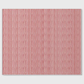 Red & White Wonky Stripes Cadeaupapier (Vlak)