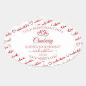 Red White Word Cloud Product Labels bevestigen het (Voorkant)