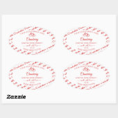 Red White Word Cloud Product Labels bevestigen het (Vel)
