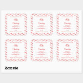 Red White Word Cloud Product Labels bevestigen het (Vel)