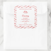 Red White Word Cloud Product Labels bevestigen het (Tas)