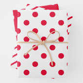 Red & White Wrapping Paper Sheets