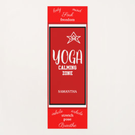 Red White Yoga Calming Zone Yogamat