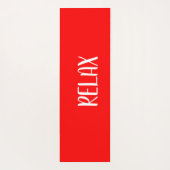 Red White Yoga Calming Zone Yogamat (Achterkant)