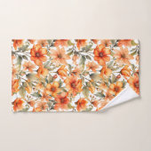 Red Wild Flowers Waterverf Kunst Bad Handdoek (Handdoek)