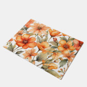 Red Wild Flowers Waterverf Kunst Deurmat (Schuin)