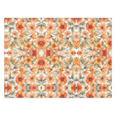 Red Wild Flowers Waterverf Kunst Tafelkleed (Voorkant (Horizontaal))