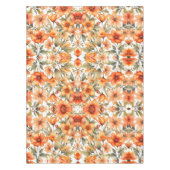 Red Wild Flowers Waterverf Kunst Tafelkleed (Voorkant)