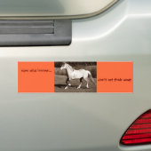 Red wilde paarden... eet hun vlees niet op bumpersticker (Op auto)
